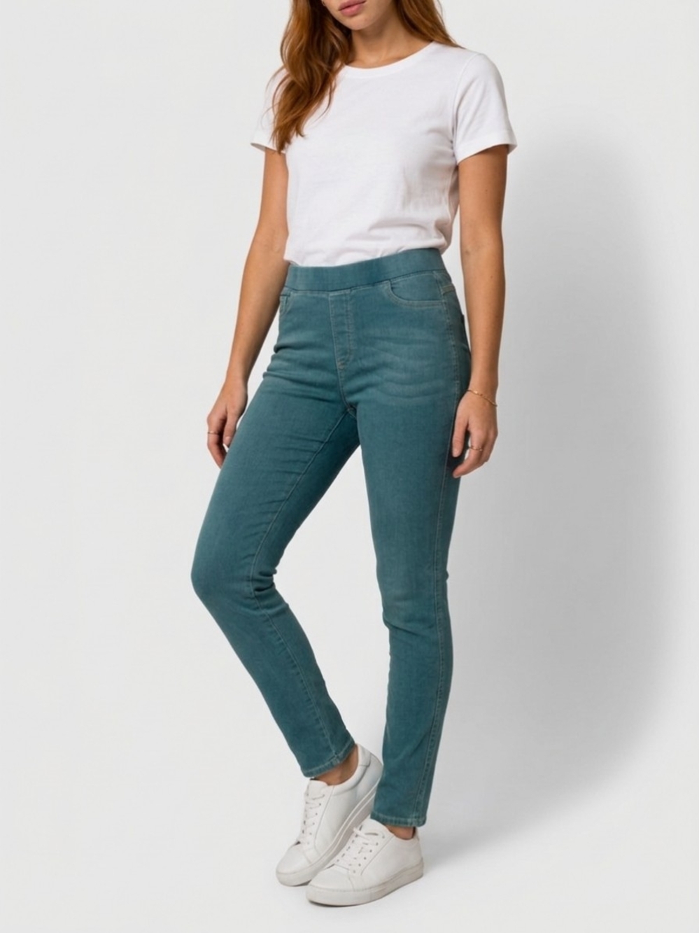 Women’s High-Rise Slim Jeans in Teal